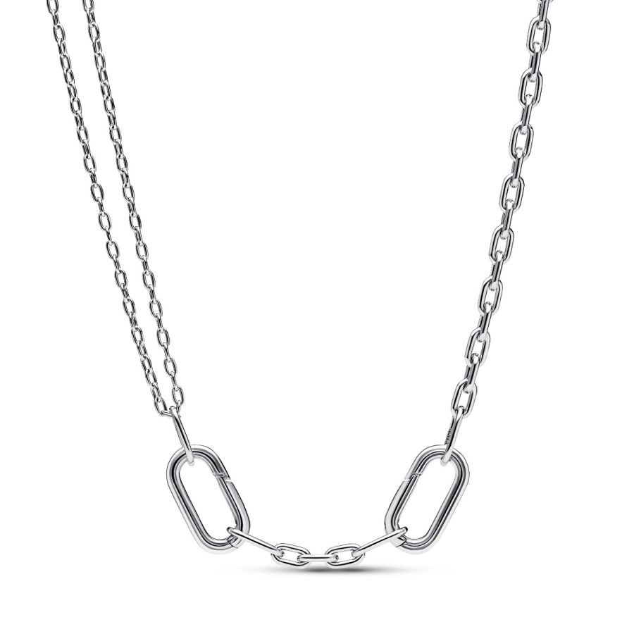 392303C00 Gliederhalskette Doppel-Link Sterling-Silber 45 cm
