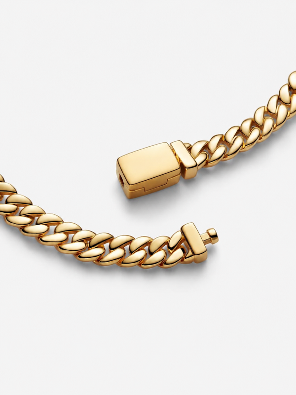 Cuban-Kettenarmband 14 Karat Vergoldung
