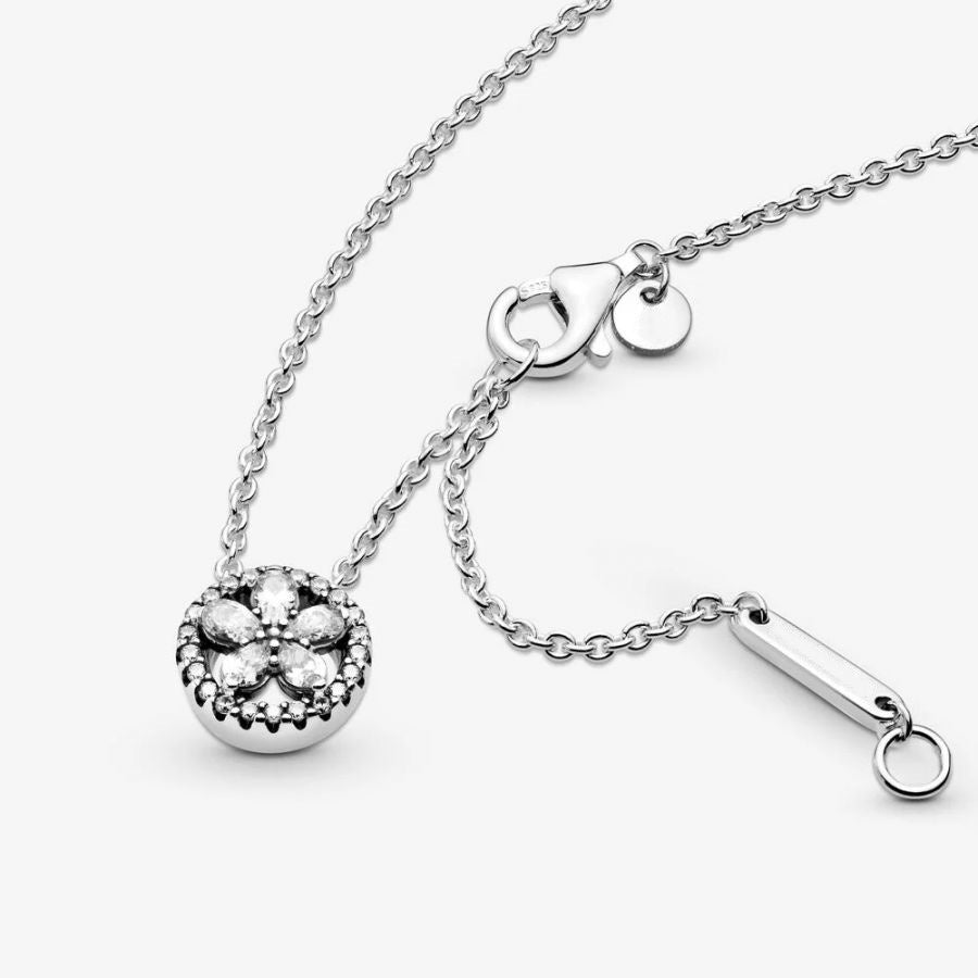 399230C01 Halskette mit Anhänger Funkelnde Schneeflocke Silber