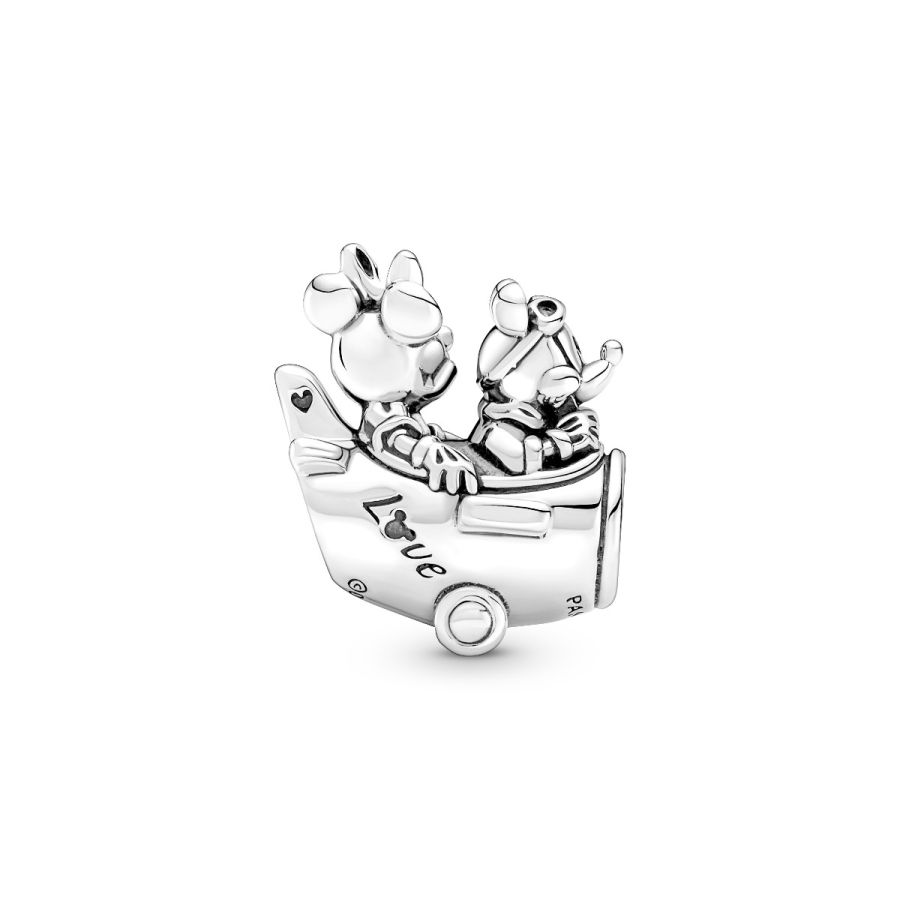 Charm Micky Maus & Minnie Maus Flugzeug Sterling-Silber