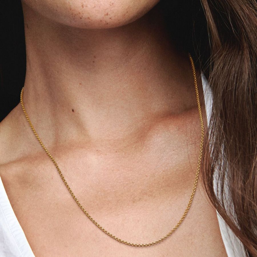 369260C00 Halskette Rolokette 14k Vergoldet 60 cm