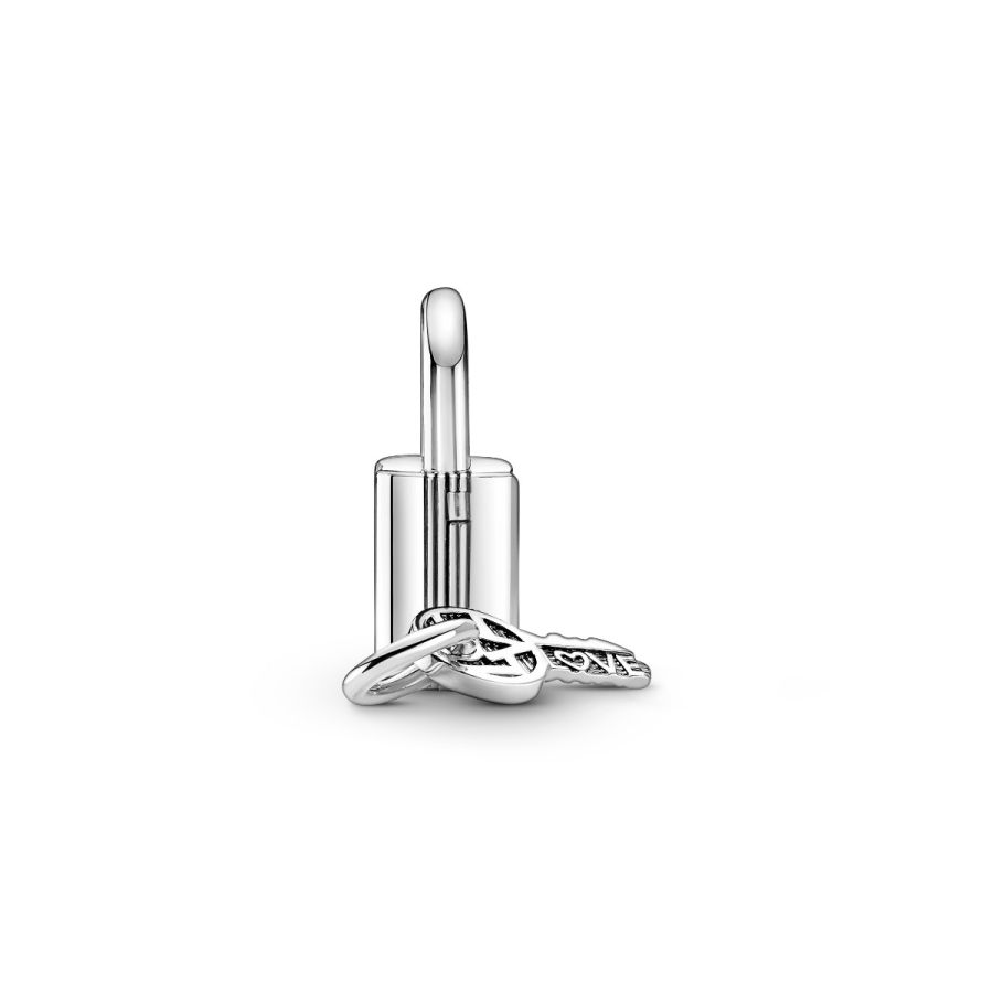 Charm-Anhänger Vorhängeschloss und Schlüssel Sterling-Silber