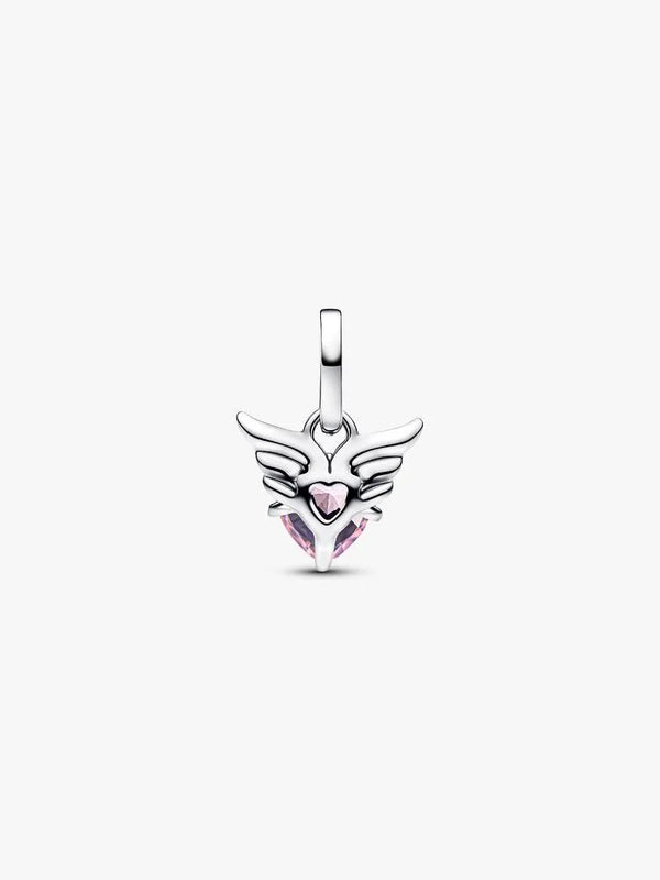Geflügeltes Herz Mini-Charm-Anhänger Sterling-Silber