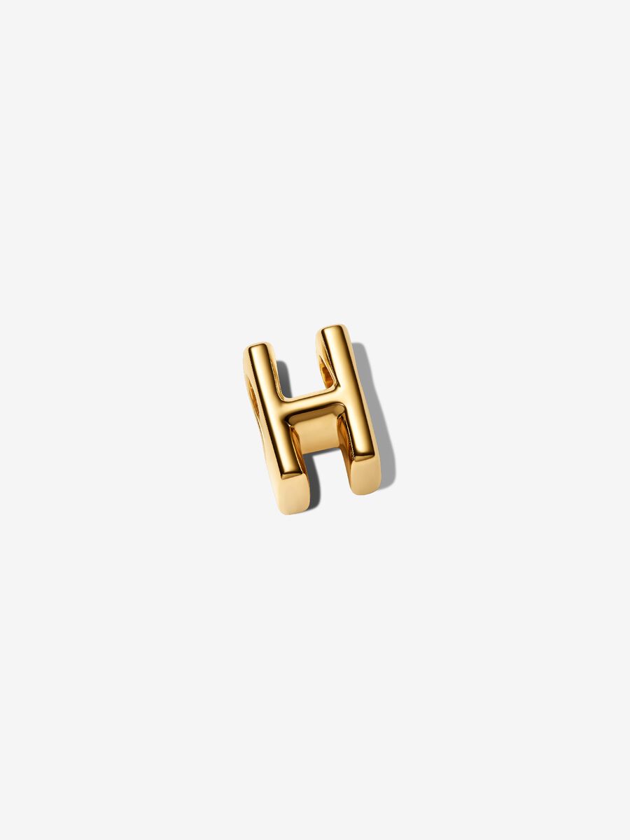 Buchstabe H Alphabet-Mini-Charm 14 Karat Vergoldung Hauptbild