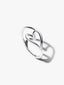 Organisch Geformtes Herz Kleiner Ring Sterling-Silber