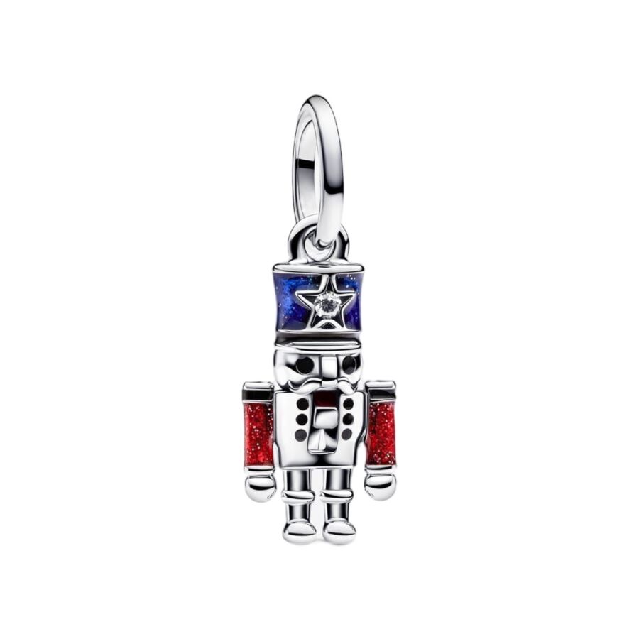 Charm-Anhänger Beweglicher Nussknacker Sterling-Silber Hauptbild