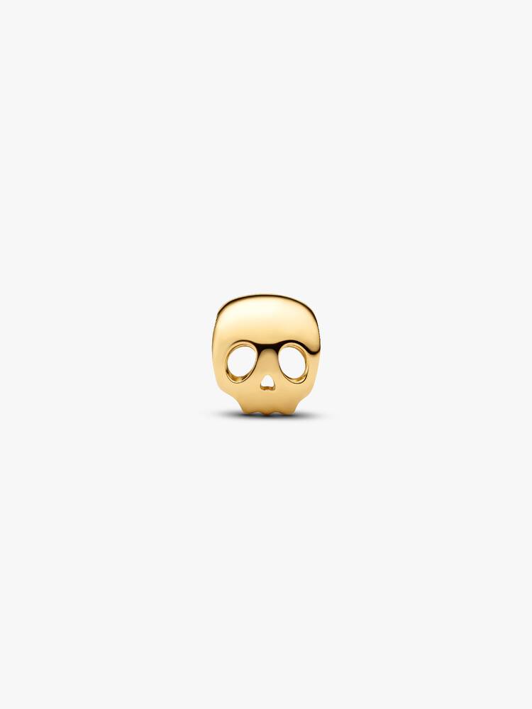 Totenkopf Mini-Charm 14 Karat Vergoldung Zweitbild