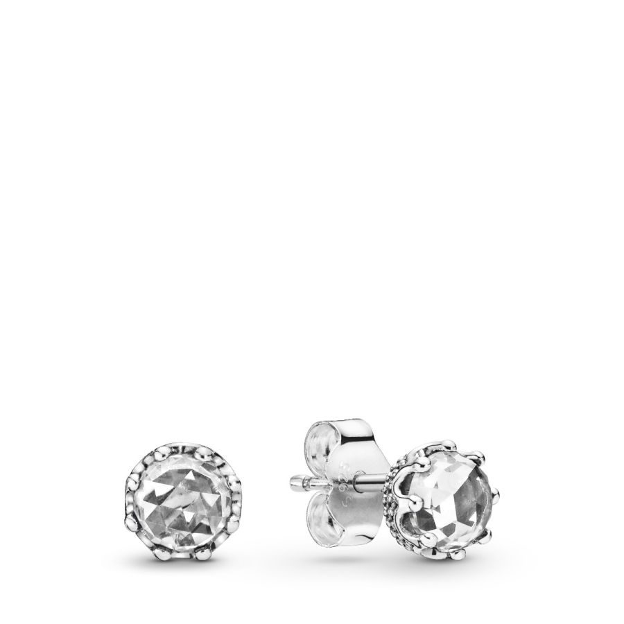 Ohrringe Clear Sparkling Crown Sterling Silber Hauptbild