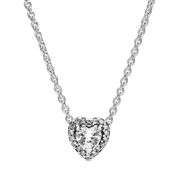 398425C01 Halskette mit Anhänger Erhabenes Herz Silber 45 cm