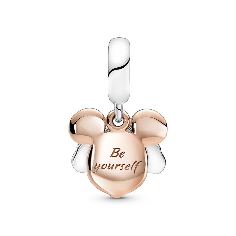 Charm-Anhänger Micky Maus Silber 14k Rosé Vergoldet