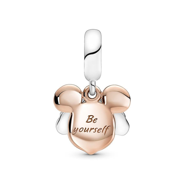 Charm-Anhänger Micky Maus Silber 14k Rosé Vergoldet