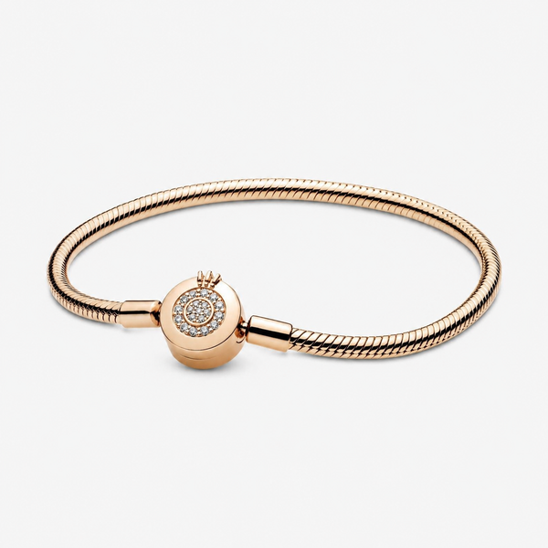 Shine  Schlangen-Gliederarmband Funkelndes Crown O