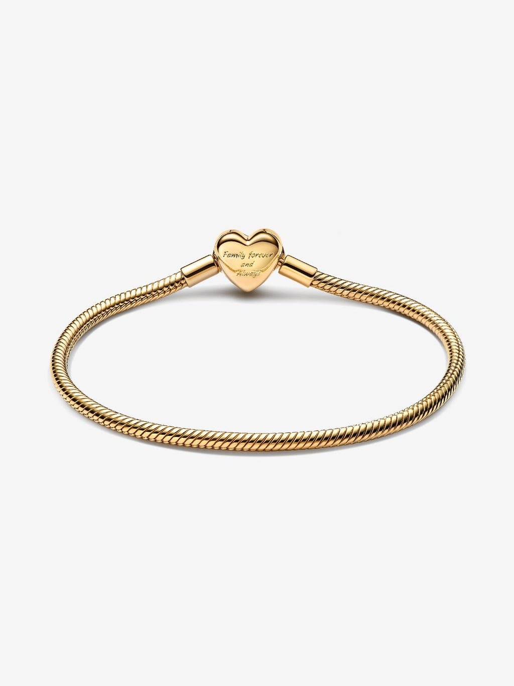 Schlangen-Gliederarmband mit Funklendem Unendlichkeits-Herzverschluss