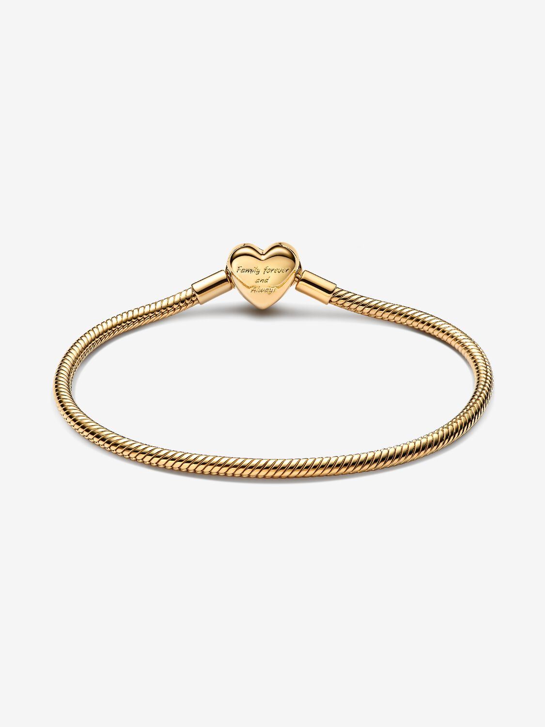 Schlangen-Gliederarmband mit Funklendem Unendlichkeits-Herzverschluss