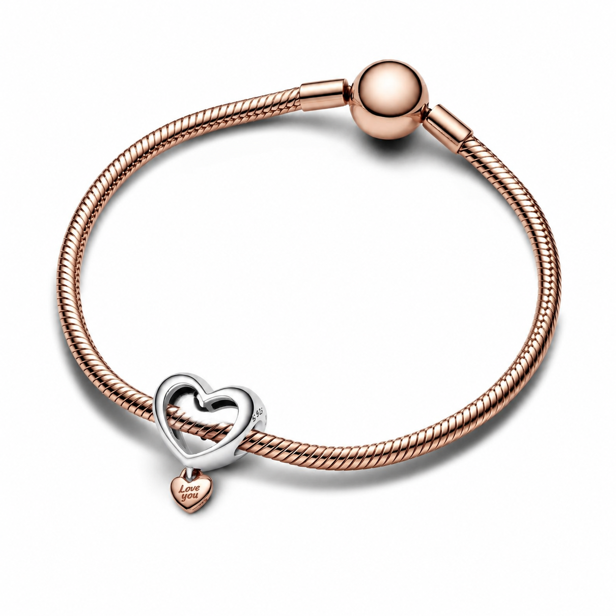 Charm Love You Daughter Herz Silber Roségold