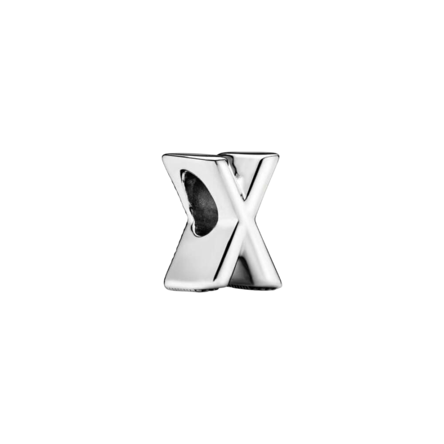 Charm Buchstabe Letter X Silber