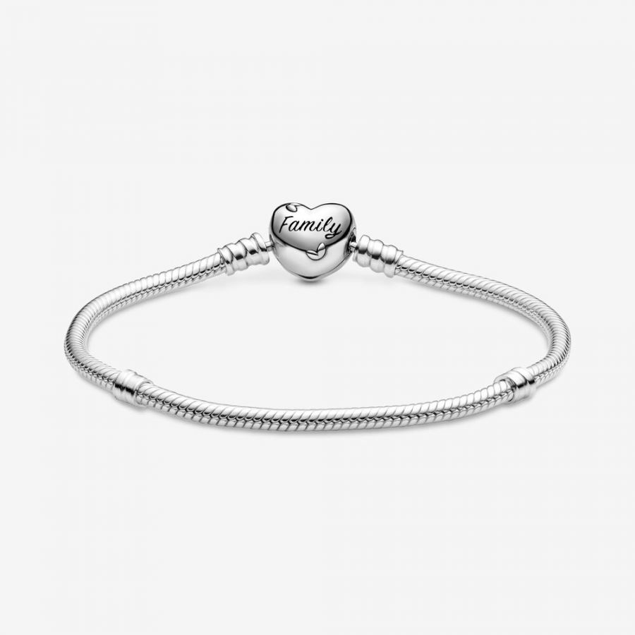 Schlangen-Gliederarmband mit Herz-Verschluss
