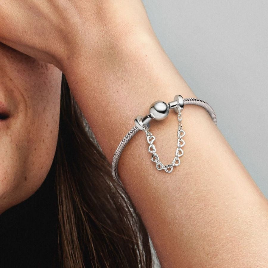Komfortkette Verbundene Herzen Sterling-Silber Zweitbild