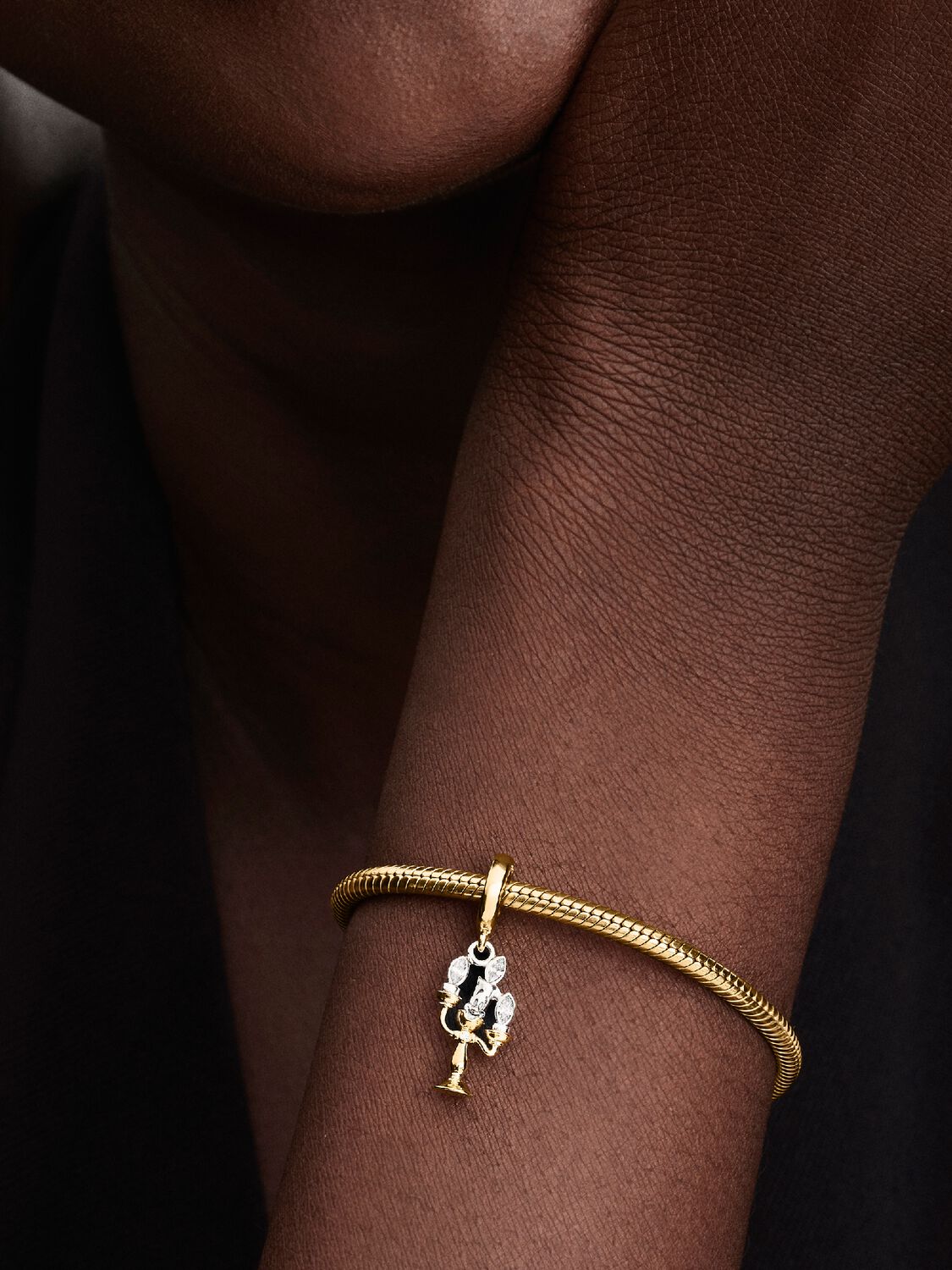 Die Schöne und das Biest Lumiere Charm-Anhänger Sterling-Silber, 14 Karat Vergoldung Zweitbild