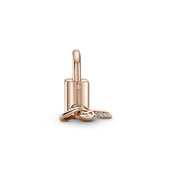 Charm-Anhänger Vorhängeschloss & Schlüssel 14k Rosé Vergoldet