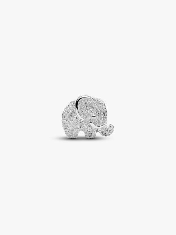 Strukturierter Elefant Mini-Charm Sterling-Silber