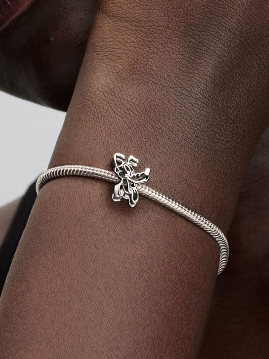 Pluto Offen gearbeiteter Charm Sterling-Silber Zweitbild