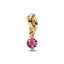 Charm-Anhänger Rosa Ewigkeitskreis October Vergoldet