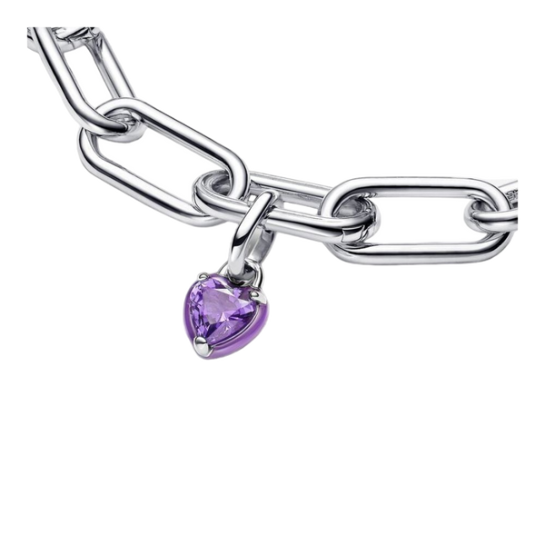 Mini-Charm-Anhänger Violettes Chakra-Herz
