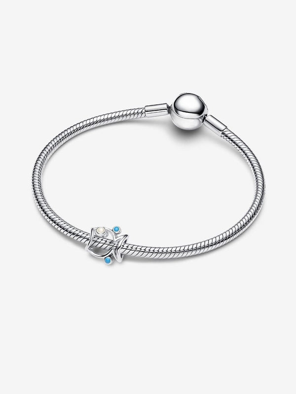 Offen gearbeiteter Fisch Charm Sterling-Silber
