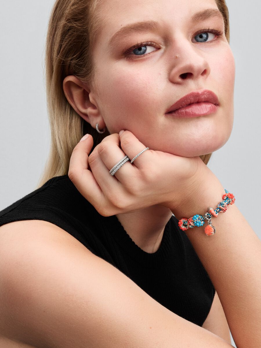 Garnelen Charm Sterling-Silber