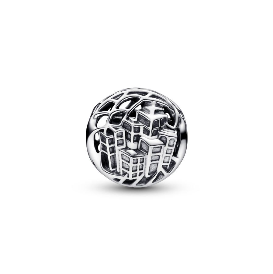 Charm Spider-Man Lebhafte Stadt Sterling-Silber Zweitbild