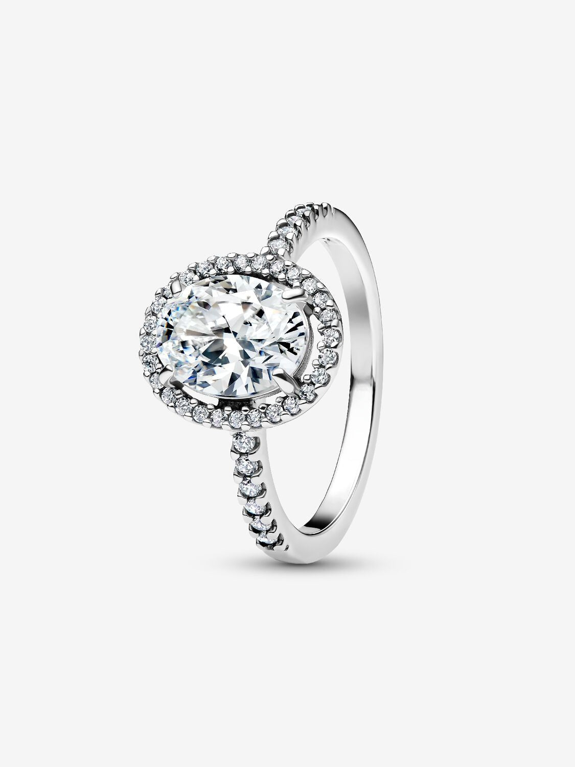 Ovaler Funkelnder Strahlenkranz Statement-Ring