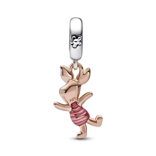 Charm-Anhänger Winnie Puuh Ferkel 14 k Rosé Vergoldet