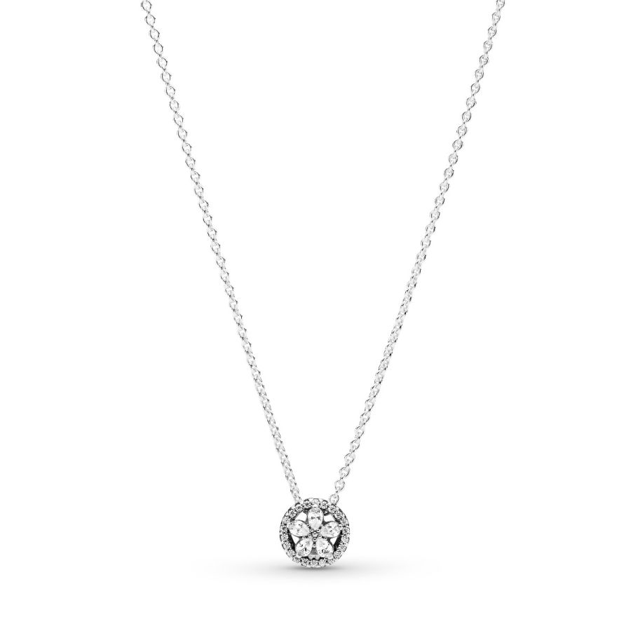 399230C01 Halskette mit Anhänger Funkelnde Schneeflocke Silber Hauptbild