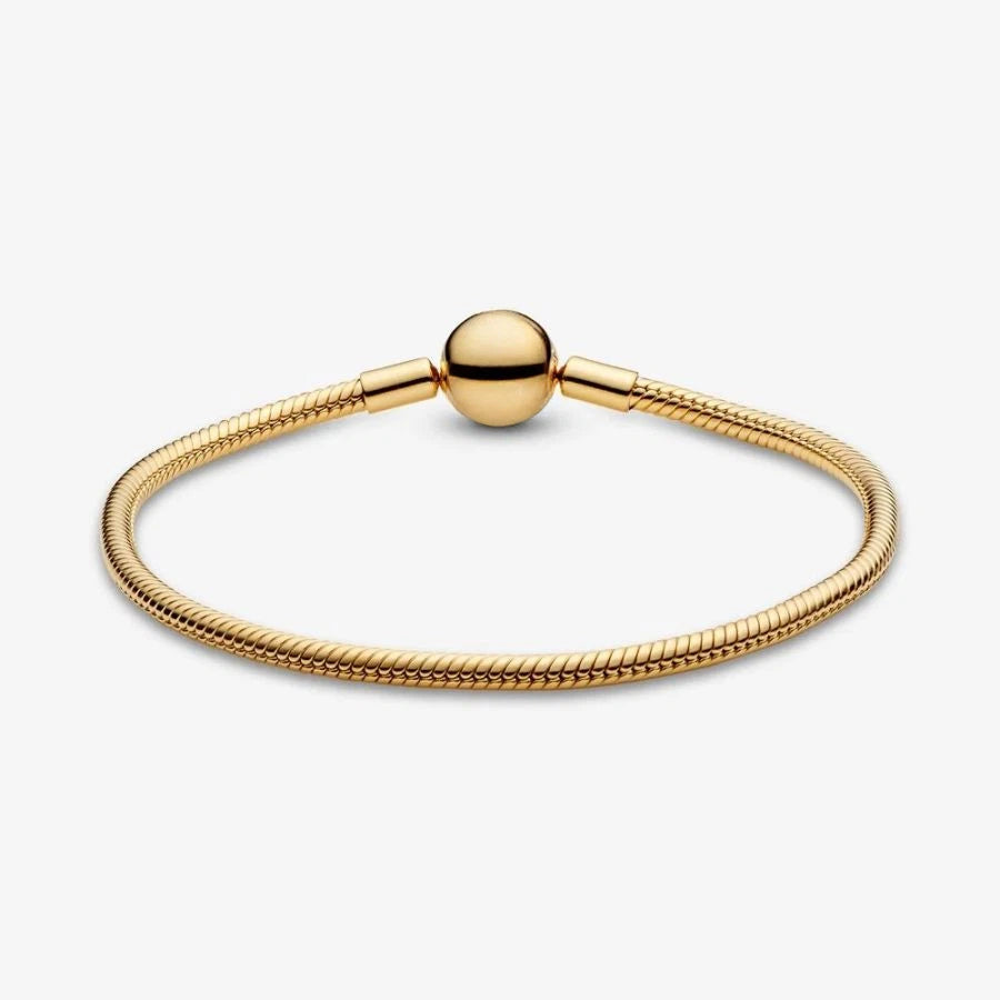 Schlangen-Gliederarmband Vergoldet