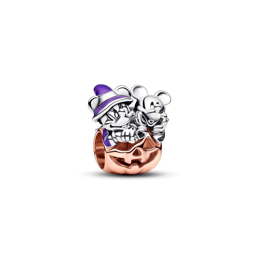 Charm Micky Maus & Minnie Maus Halloween Kürbis Silber Hauptbild