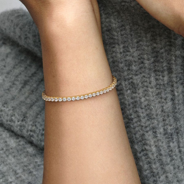 Tennisarmband Funkelnde Zirkonia Vergoldet