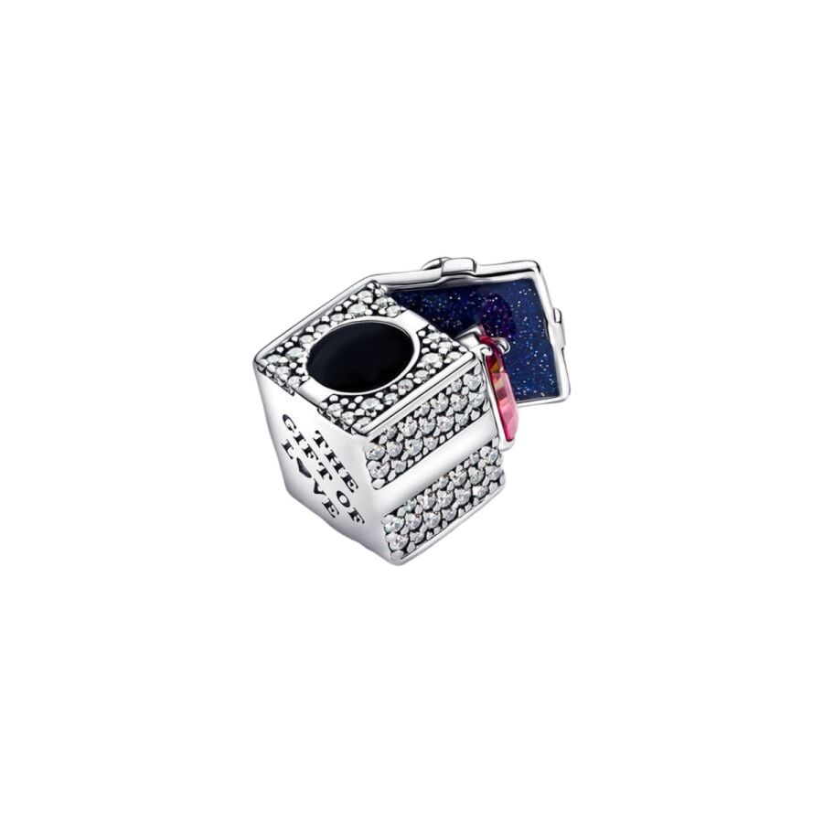 Charm Funkelndes Geschenk Herz Rot Sterling-Silber