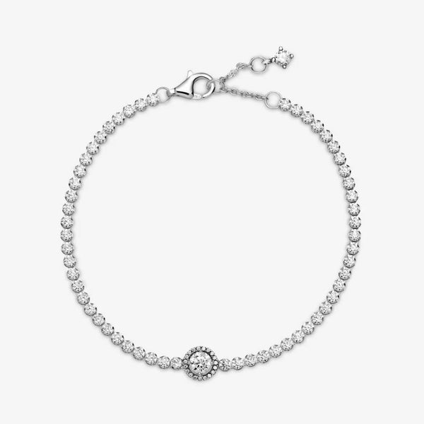 Tennisarmband Funkelnder Kranz Sterling-Silber