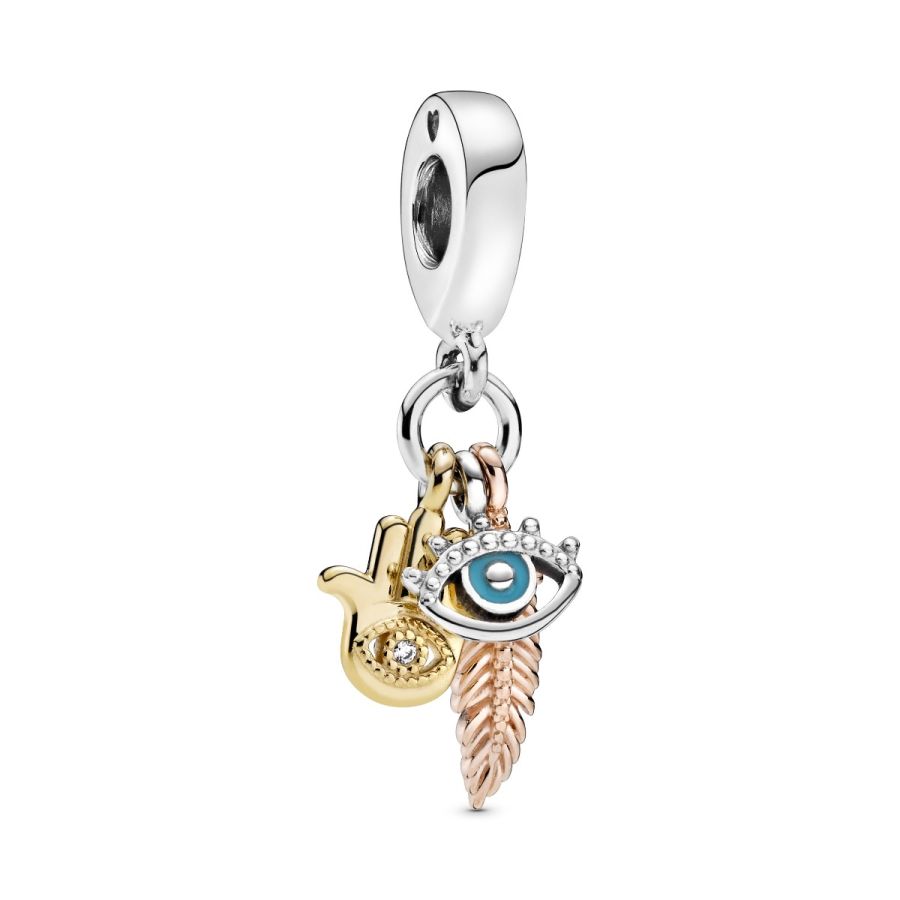 Rose  Charm-Anhänger Hand der Fatima Auge der Vorsehung Hauptbild