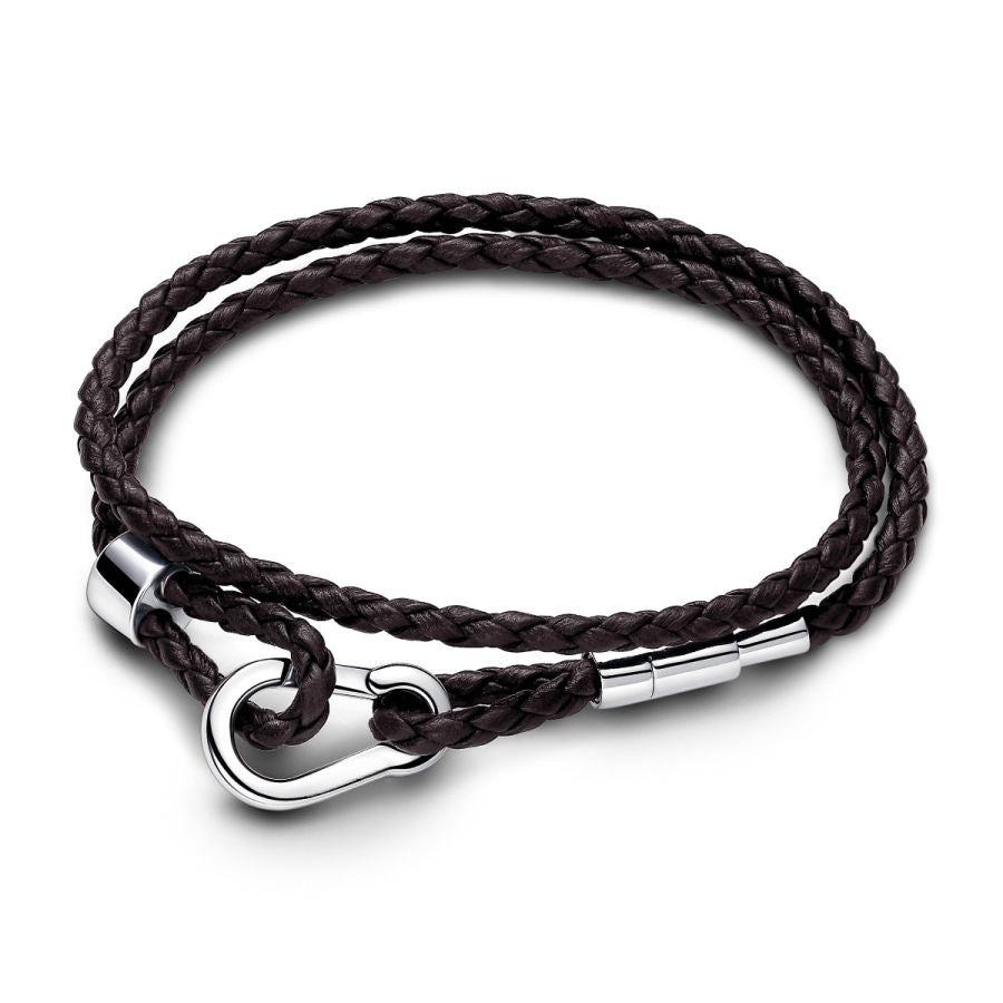 Armband Geflochtenes Leder Braun Hauptbild