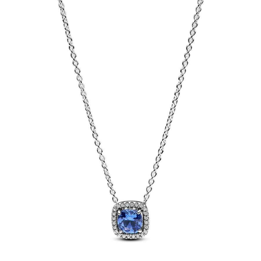 Halsketten mit Anhänger Blauer Strahlenkranz Silber 393560C01