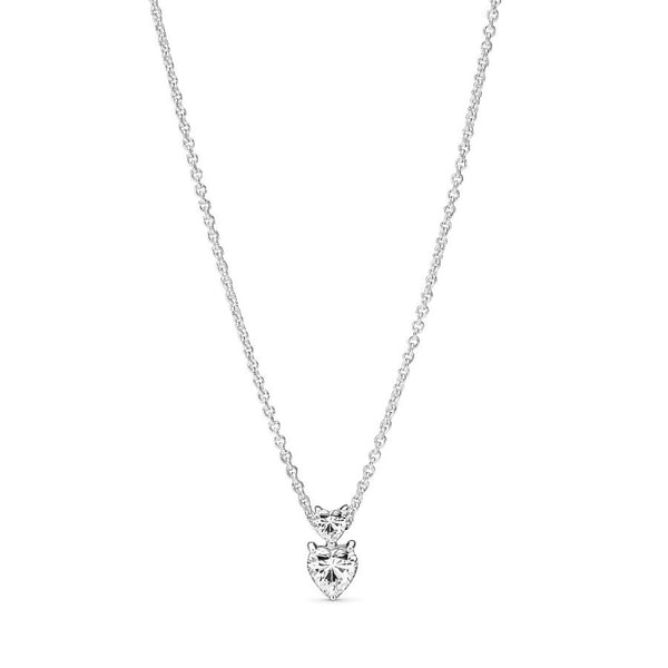 391229C01 Halskette mit Anhänger Doppelherz Sterling-Silber 45 cm