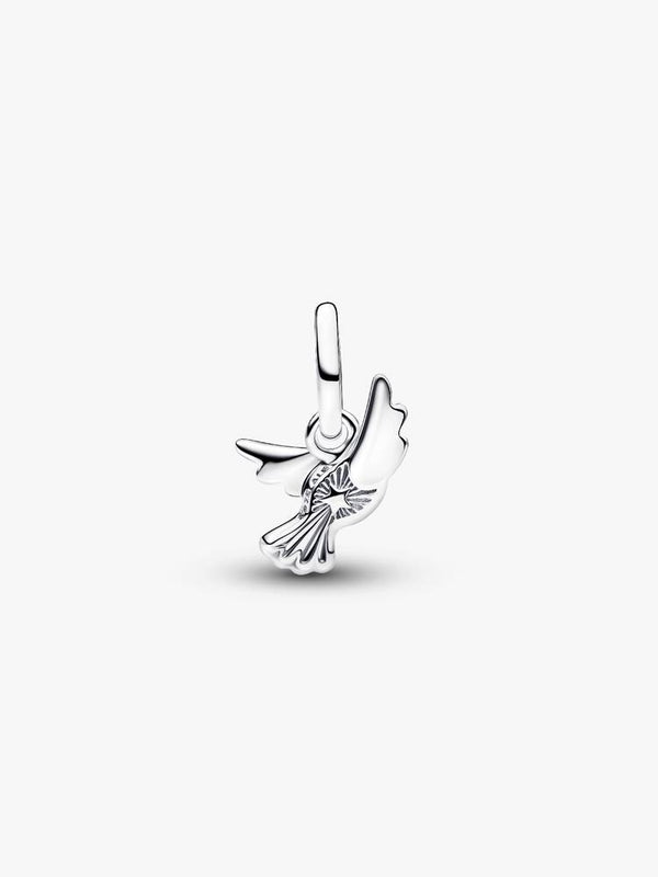 Weiße Taube Mini-Charm-Anhänger Sterling-Silber