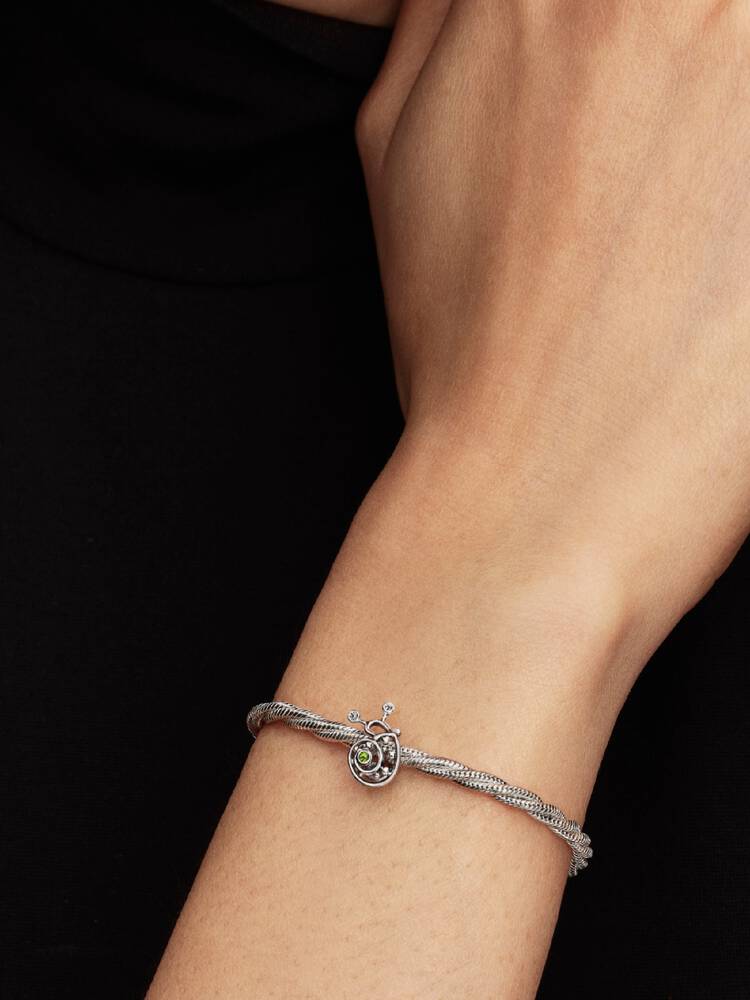Schnecke Offen gearbeitetes Charm Sterling-Silber Zweitbild