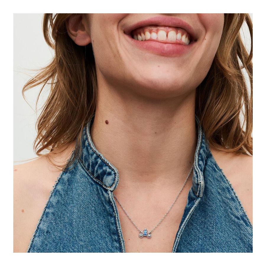 Collier-Halskette Cinderellas Kutsche Zirkon Silber Zweitbild