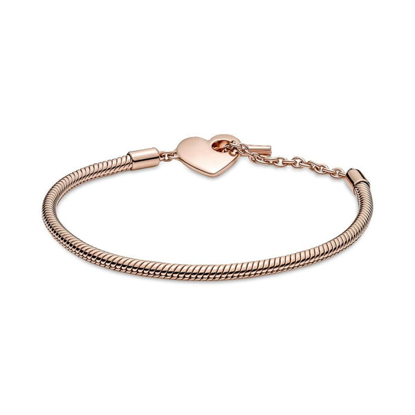 Armband Moments Herz T-Verschluss 14k Rosé Vergoldet