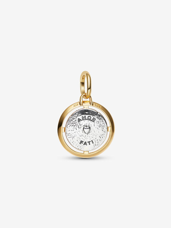Amor Medaillon-Charm Sterling-Silber, 14 Karat Vergoldung