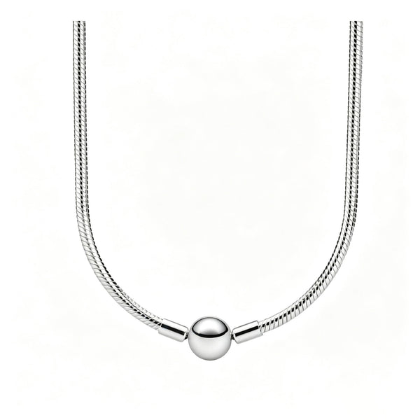Halskette mit Kugelverschluss Silber