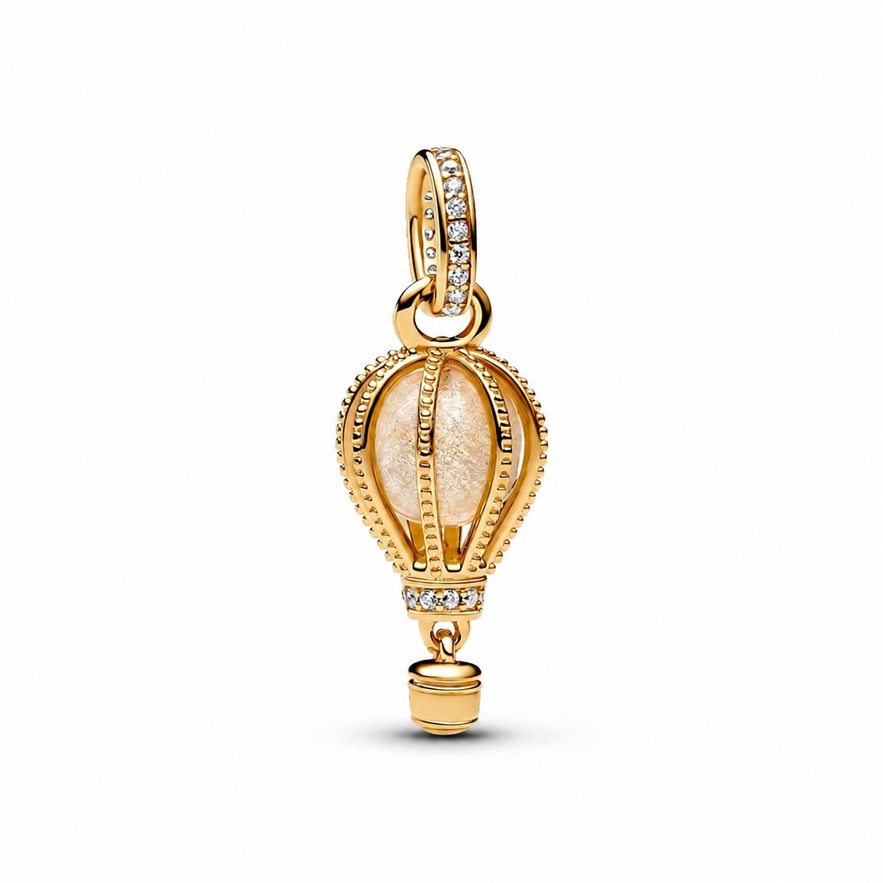 Charm-Anhänger Heißluftballon Murano-Glas Vergoldet Hauptbild